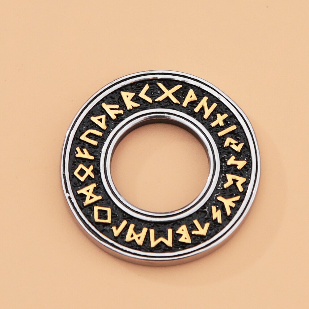 Vintage Stainless Steel Viking Odin Rune Pendant Necklace Men Punk Biker Viking Necklace Jewelry Amulet Gift Wholesale - luckacco