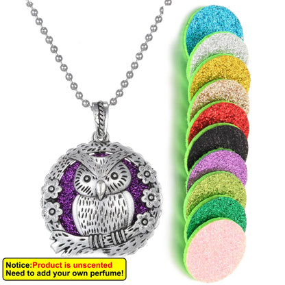 Luckacco New Aroma Kaleidoscope Retro Necklace Antique Locket Pendant Magnetic Perfume Essential Oil Diffuser Locket Aromatherapy Jewelry
