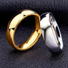 Luckacco Simple 6mm Titanium Ring Women Men Prevent Allergy High Polished Wedding Rings Stainless Steel Couple Finger Jewelry Gifts