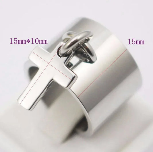Luckacco Oval Geometric Pendant Ring Women Fashion Jewelry Stainless Steel O Charm Finger Ring Size 7 10 11 6 9 8