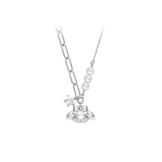 Luckacco Y2K Melody Crystal Pendant Necklace Personality Woman Collar Accessories Fashion Gifts Cartoon Kawaii Necklace Jewelry