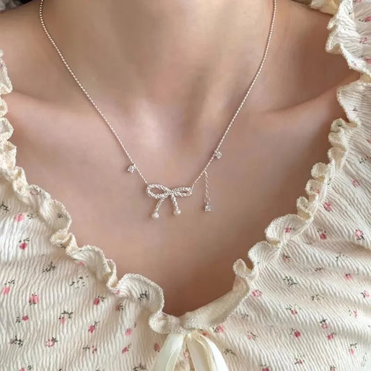 Luckacco PANJBJ 925 Sterling Silver Moonstone Necklace for Women Girl Individuality Geometric Simple Jewelry Birthday Gift