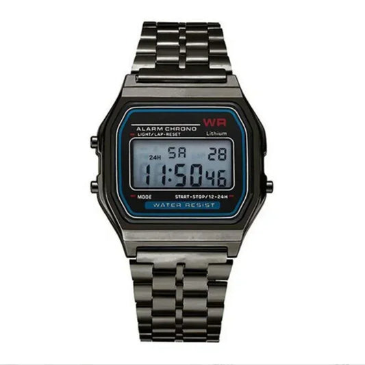 Luckacco Retro Square Electronic Watches Digital Display Women Men Watch Rose Gold Silver Luxury Ladies Wristwatches Relojes Para Mujer