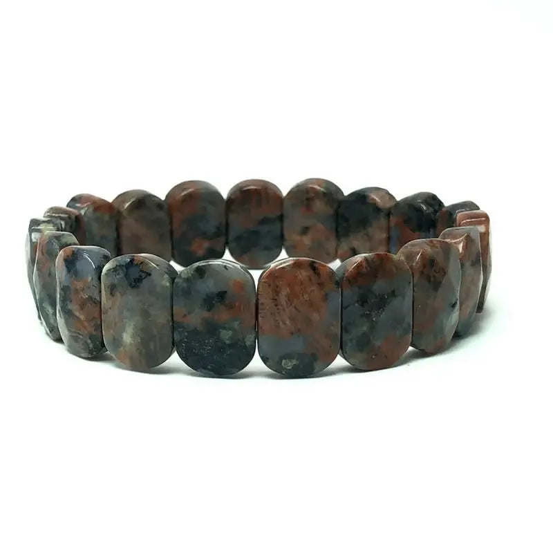 luckacco natural 10x15mm faceted flashing stone beads bracelets handmade reiki healing meditation bangles elastic rope couple jewelry