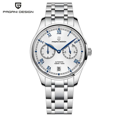 Luckacco PAGANI DESIGN Pilot Series Men Watch Sapphire Glass Mechanical Watch Power Storage Display Automatic Watch 100M Waterproof Clock