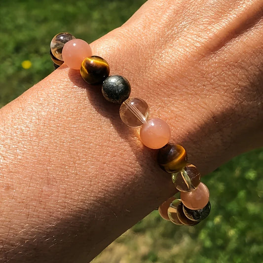 Luckacco Boho multicolor stone bead patchwork bracelet perfect jewelry gift for him