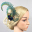 Fascinator Peacock Feather Hair Clip Hat Ladies Day Ascot Race Wedding Party Accessories Wedding Hair Accessories Bridal Crown - luckacco
