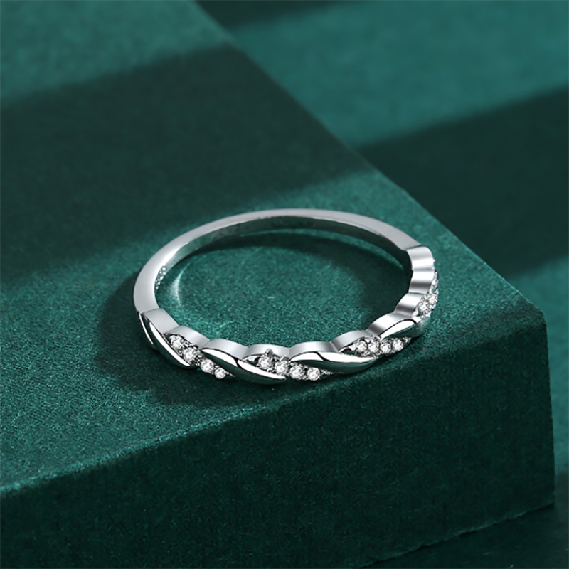2022 NEW Fashion  Wrap Rings For Women Real S925 Silver  Elegant Finger Crystal Diamond Rhinestone Zircon Dainty  Gift Jewelry - luckacco