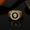 Luckacco Medusa Ring for Men Inlaid with Zircon Fashion Domineering Rings Female Punk Style Jewelry Gifts