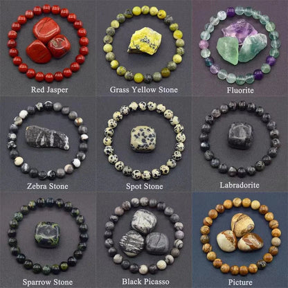 Luckacco Attract Money Wealth Health Pulse Hematite Natural Stone Beads Bracelet for Women Men Party Jewelry Accessories Gifts