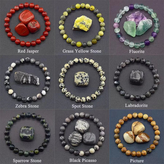 Luckacco Attract Money Wealth Health Pulse Hematite Natural Stone Beads Bracelet for Women Men Party Jewelry Accessories Gifts