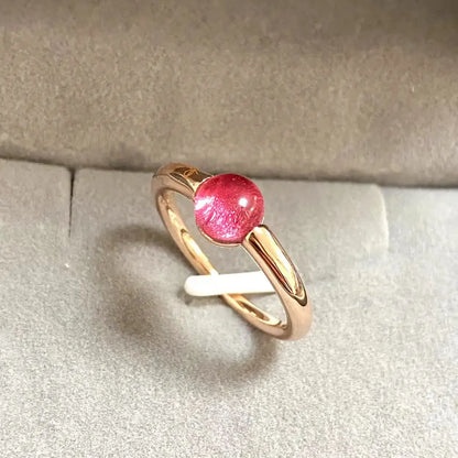 Luckacco 6mm Simple Round Ring Starry Sky Style Ring Blue Crystal Ring For Women Fashion Jewelry Party Gift
