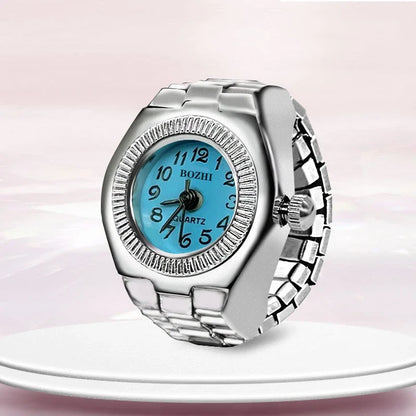 Luckacco 1PCS New Finger Watch Men's and Women's Quartz Watch Mini niche Finger Watch Can Watchs Time True Watchs Ring Watchs Trend