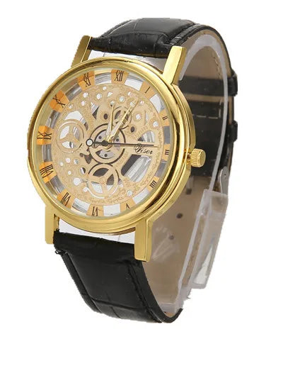 Luckacco Fashionable casual men's watch hollow out strap watch not mechanical expression couple table model undertakes to men and women