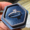 Luckacco Wedding Band Eternity Rings Women Brilliant Round Zirconia Luxury Engagement Rings Thin Elegant Female Jewelry
