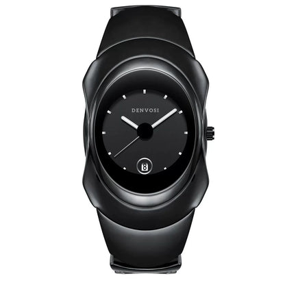 Luckacco New Men Quartz Watches Unique Sleek Stainless Steel Casula Business Waterproof Male Wristwatches