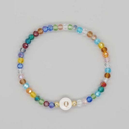 Luckacco Go2Boho Crystal Shell Letter A-Z Bracelets for Women Boho Summer Beach Lucky Fashion Trend Jewelry Accessories Surprise Gifts