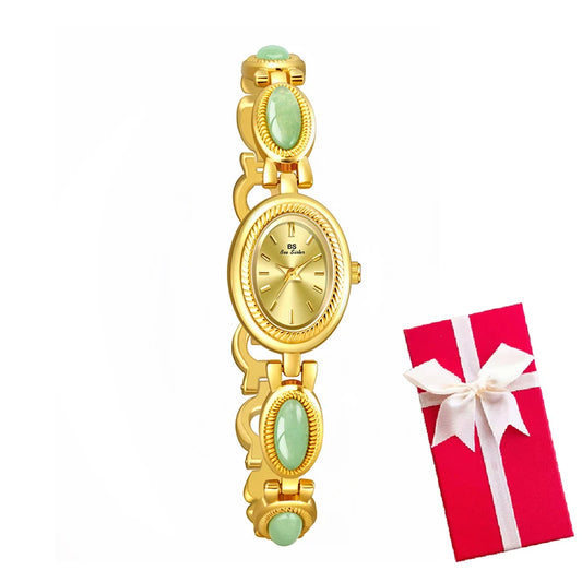 Luckacco Oval Rhinestone 2025 Ladies Wrist Watches Top Brand Luxury For Women Bracelet Watches Gold relogio feminino dropshipping Fashion