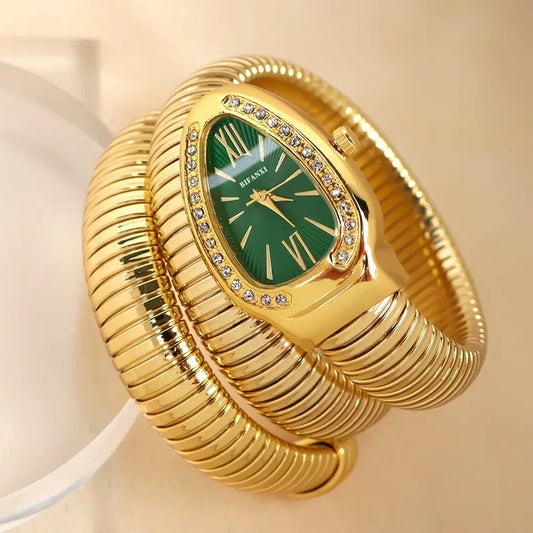 Luckacco High-quality Luxury Women Quartz Watch Bracelet Stainless Steel Wristwatch Fashion Gold Ladies Watches Clock Relógio Feminino