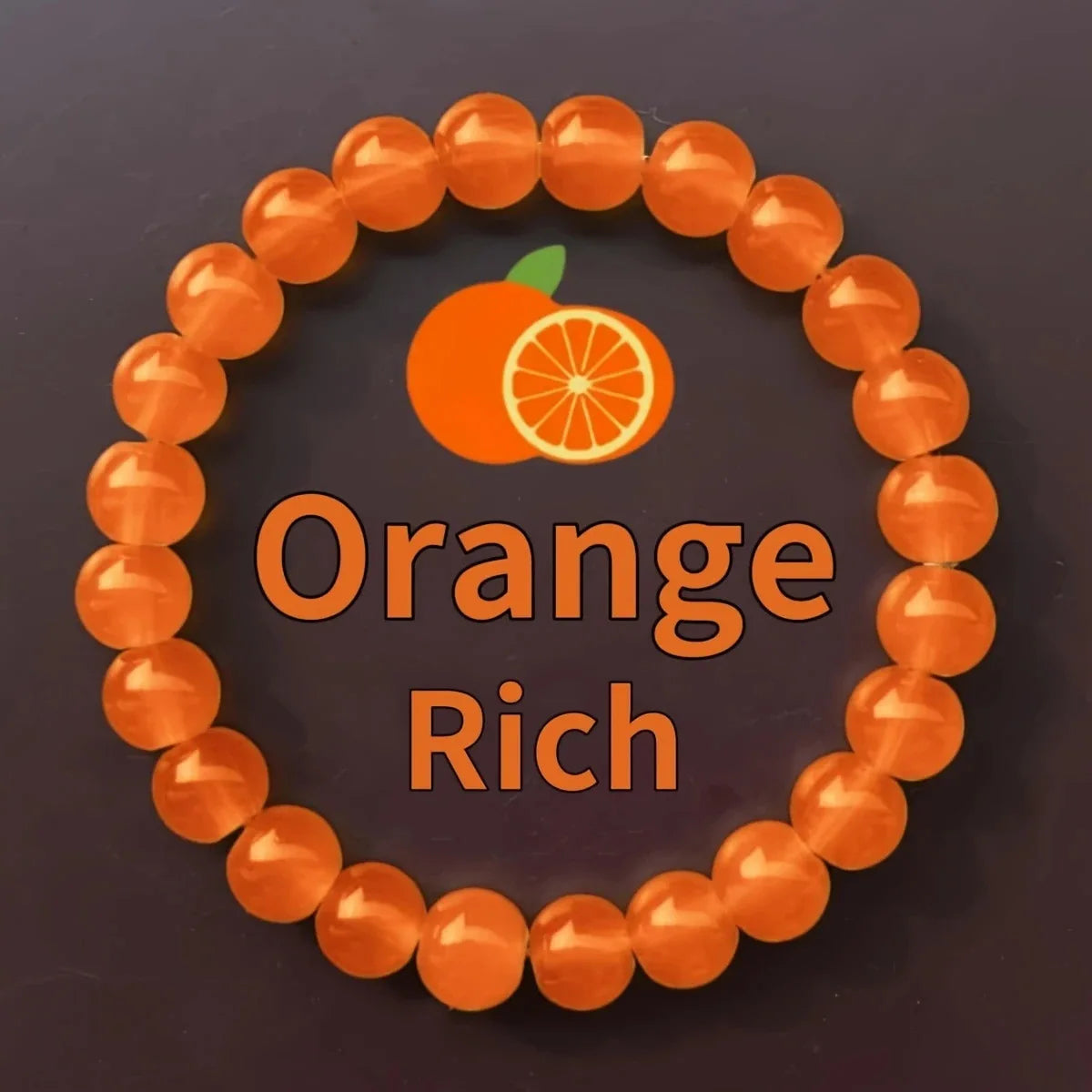 luckacco exquisite orange crystal beaded bracelet - handmade - unisex - the best gift for lovers, friends, and family