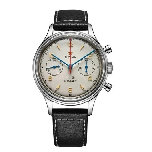 Luckacco Men's watches 1963 pilot automatic watch 42mm waterproof retro quartz chronograph vintage dress watch