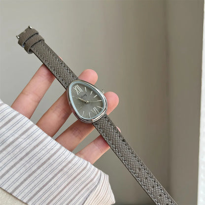 Luckacco Luxury Brand Women Snake Dial Watch Ladies Fashion Red Leather Strap Quartz Wristwatch Female Gift  Clock Relogio
