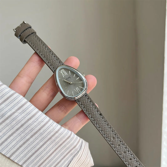 Luckacco Luxury Brand Women Snake Dial Watch Ladies Fashion Red Leather Strap Quartz Wristwatch Female Gift  Clock Relogio