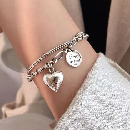 Luckacco Silver Color Stainless Steel Colorfast Bracelets Skyful Star Bracelet Set for Women Fashion Light Luxury Jewelry Gifts