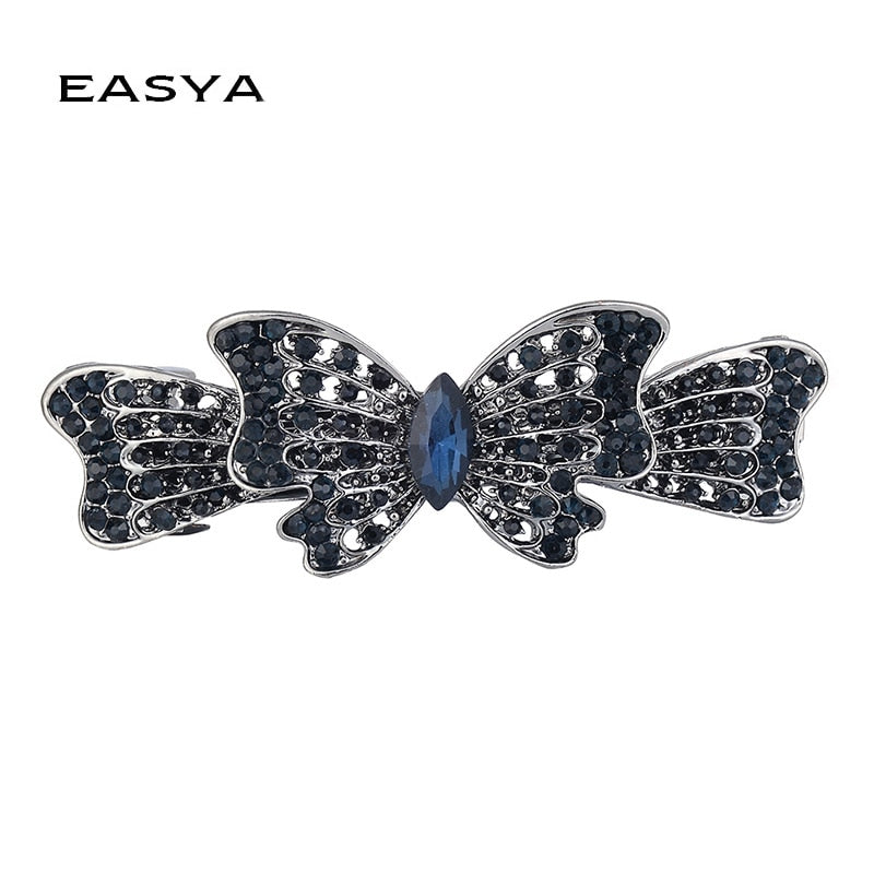 EASYA Various Styles Retro Hair Accessories Barrettes For Women Crystal Butterfly Peacock Resin Flower Hair Clip Hearwear - luckacco