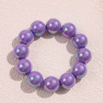 Luckacco European and American contrasting color laser beaded resin bracelet