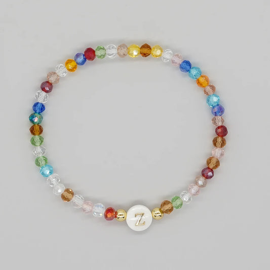 Luckacco Go2Boho Crystal Shell Letter A-Z Bracelets for Women Boho Summer Beach Lucky Fashion Trend Jewelry Accessories Surprise Gifts