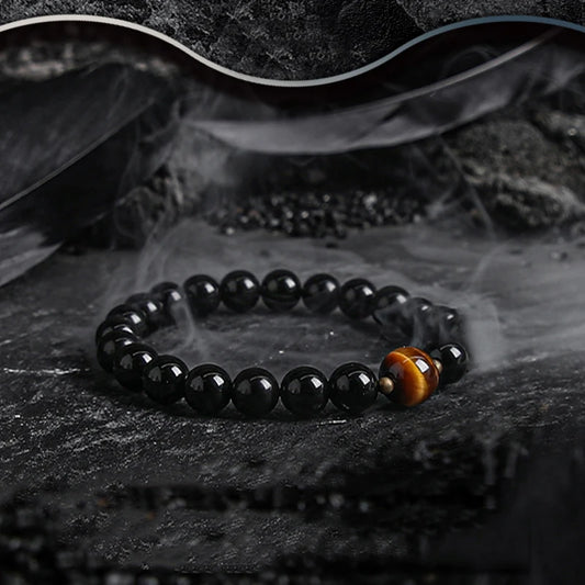 Luckacco 5A Real Natural Red Tiger Eye Beads Stone Bracelet Men Women Zircon Accessories Handmade Jewelry Gift for Girlfriend