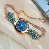 Luckacco Live burst new diamond set flowers color diamond simple fashion pull bracelet watch women's watch