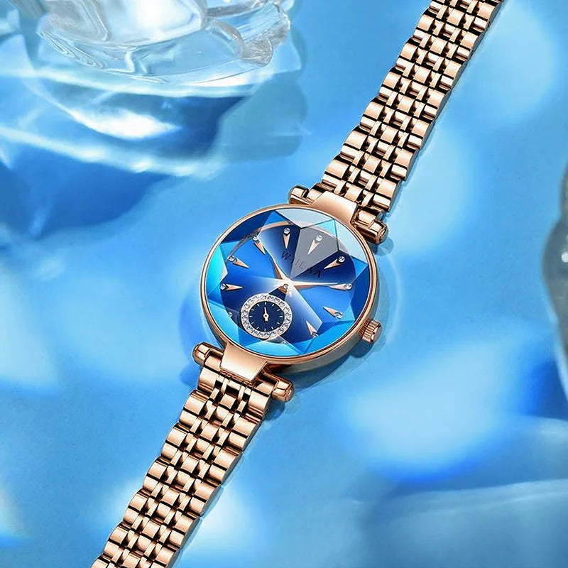 luckacco stainless steel watchband women bracelet watches top brand luxury high quality ladies wrist watches fashion female clock