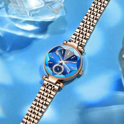 Luckacco Stainless Steel Watchband Women Bracelet Watches Top Brand Luxury High Quality Ladies Wrist Watches Fashion Female Clock