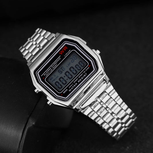 Luckacco F91W Luxury Watch Waterproof Retro Digital Stainless Steel Sports Military Watches Men Women Electronic Wrist Watches Clock