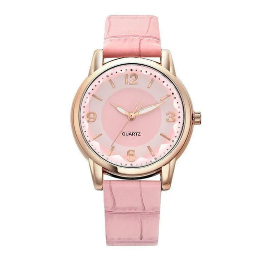 Luckacco Leather Strap Ladies Quartz  Watch Polygon Glass Luxury Women Wristwatches Clocks Dial Quartz Creative Fashion Watch Reloj Часы