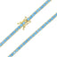 High Quality Gold Color Plated 3MM Turquoise Stone Paved Tennis Chain Necklace For Women Girls Fashion Jewelry Choker - luckacco