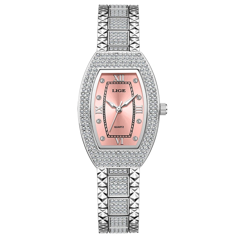 luckacco lige new original design luxury diamond watch for women elegant watches fashion out sport stainless steel waterproof mille clock