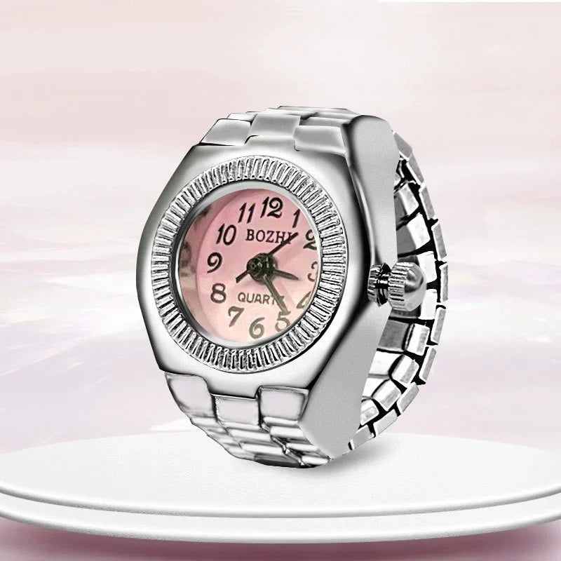 luckacco 1pcs new finger watch men's and women's quartz watch mini niche finger watch can watchs time true watchs ring watchs trend