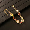 Luckacco Beautiful Multi Shape Colorful Cubic Zirconia Link Chain Bracelets for Women Adjustable Trendy Hand Jewelry