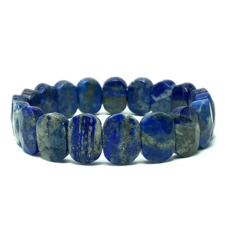 luckacco natural 10x15mm faceted flashing stone beads bracelets handmade reiki healing meditation bangles elastic rope couple jewelry