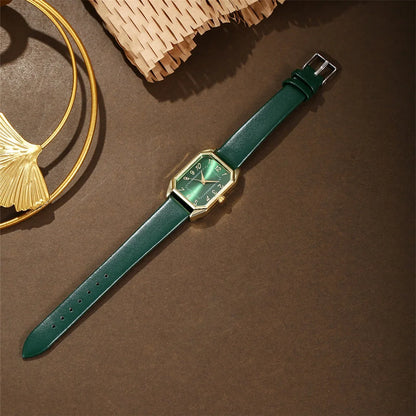 Luckacco 6/5/1PCS Luxury Fashion Square Women's Watches Brand Ladies Quartz Wristwatch Jewelry Set Classic Simple Femme Relogio Feminino