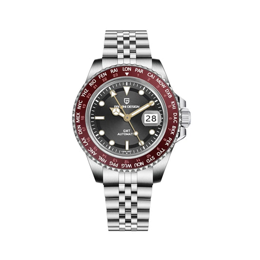Luckacco PAGANI DESIGN V4 40MM GMT NH34 Luxury Men's Watches Top Fashion Automatic Mechanical Watches for Men Sapphire Waterproof Clock