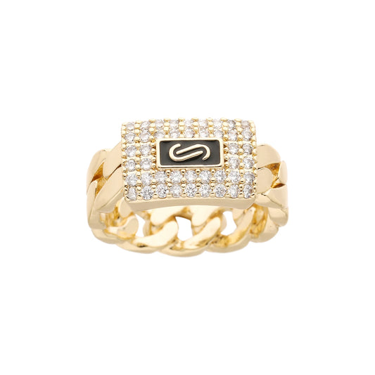 Luckacco New Monaco men's and women's rings, elegant zircon rings, brass material, party gifts, Monaco charm rings