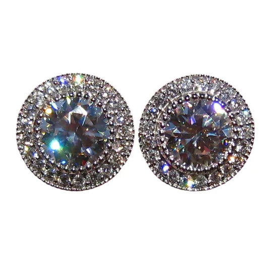 Luckacco Acupressure Slimming Earrings Delicate Weight Loss Stud Earrings for Women Cubic Zirconia Versatile Lymphatic Earring Jewelry