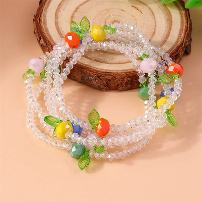 Luckacco 5Pcs/Set Fashion Handmade Beads Bracelets for Women Girls Party Fesitval Jewelry Gifts