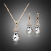 Luckacco 3pcs/set Gold color Jewelry Sets Wedding Beads Crystal Bridal Jewellery bridal necklace earrings wedding party gift set