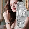 Luckacco LIGE New Original Design Luxury Diamond Watch For Women Elegant Watches Fashion Out Sport Stainless steel Waterproof Mille Clock