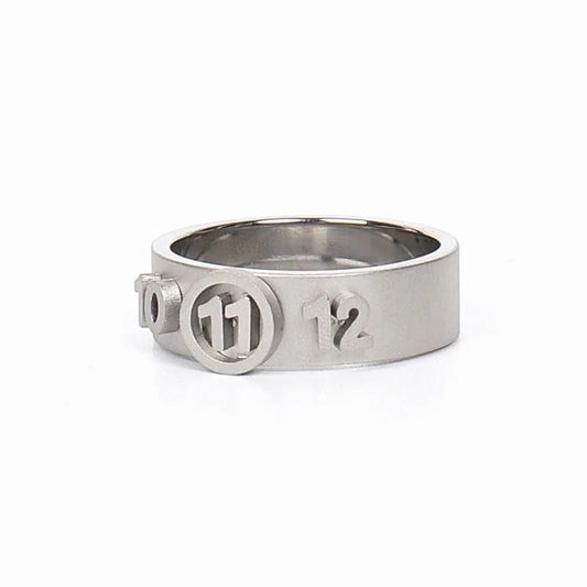Luckacco Personality Punk Roman Numerals Ring for Men Women Goth Cool Finger Ring Engagement Wedding Ring Hip Hop Jewelry Gifts
